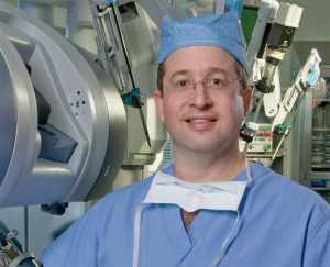 Scott Miller in front of medical machines